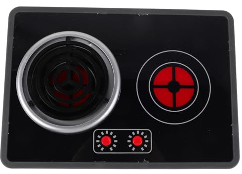 Toddmomy 1 jeu de petite cuisinière à induction simulée : plaque à induction lumineuse réaliste avec effets lumineux et sons jouets de cuisine pour enfants