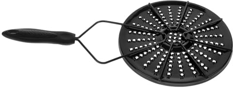 Healeved Enamel Heat Diffuser Plate for Induction and Gas Hob, Black Protective Adapter for Even Heat Distribution, Suitable for Soup Cooking, Milk Warming, and Quick Defrosting
