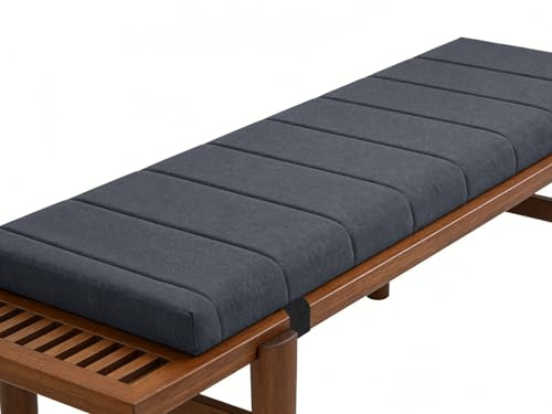 moismk Bankauflage Sitzkissen 120x40 140x40 100x40 80x40, Sitzbank Polster für Küchenbank, Essbank, Gartenbank, Dicke 5CM, mit Abnehmbarem, Rutschfestem und Kratzfestem Bezug(Dunkelgrau,100x40x5cm)