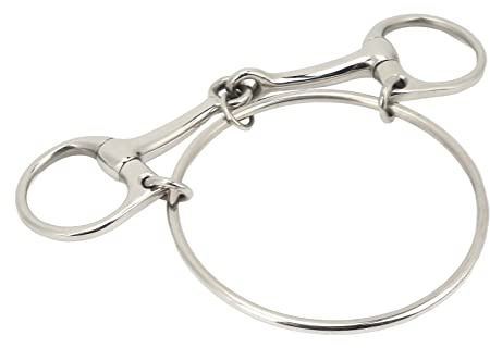 Yinhing Filetto a Bocca di Cavallo in Acciaio Inossidabile da 125 Mm Filetto Allentato da 5 Pollici per Allenamento a Prova di Guida all'aperto per Un Controllo Migliorato