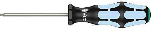 Wera 05032053001 3367 Tournevis pour vis TORX, acier inoxydable, TX 15 x 80 mm, Noir/Ice bleu