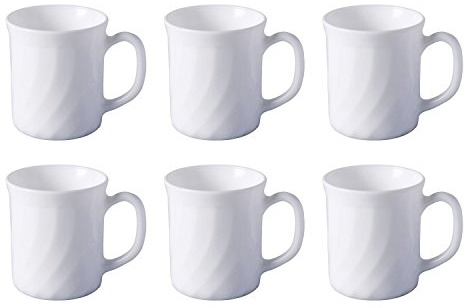 Luminarc Serie 'Trianon' Porzellan Kaffeebecher 0,29 l, weiß (Inhalt 6 Stck.)