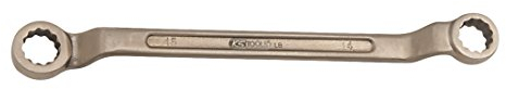 KS Tools 963.7457 BRONZEplus Doppel-Ringschlüssel gekröpft 15/16x1