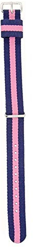 Daniel Wellington Unisex Classy Winchester Uhrenarmband Lederbänder Textil blau-rosa/Silber DW00200081