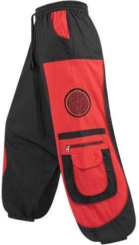 Kunst und Magie Flower of Life Hippie Haremshose Goahose Cargohose