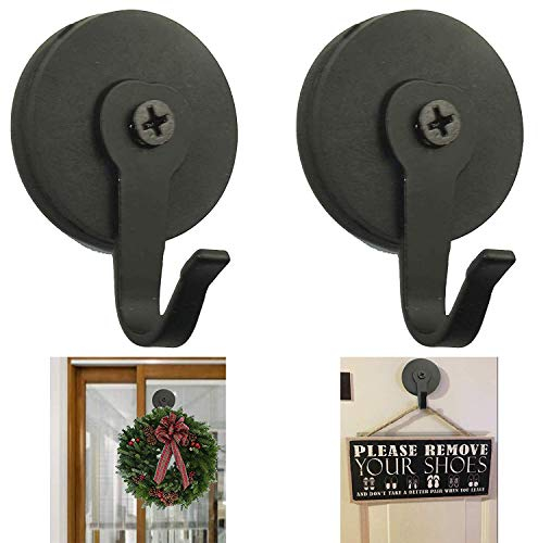 2x Gancio magnetico per ghirlande – posizionando un magnete su entrambi i lati del vetro monopannello (come una porta tempesta) o può essere utilizzato separatamente su porta metallo/acciaio