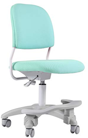 Ergonomic Kids Desk Chair, Child's Children Student Study Office Computer Chair, Adjustable Height and Seat Depth, Detachable Footrest and Lumbar Support (Green, W/Chair Slipcovers)