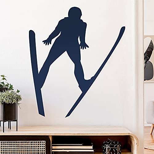 Skispringen Sportler Figur Wandtattoo Wandaufkleber Wall Sticker - Dekoration, Küche, Wohnzimmer, Schlafzimmer, Badezimmer