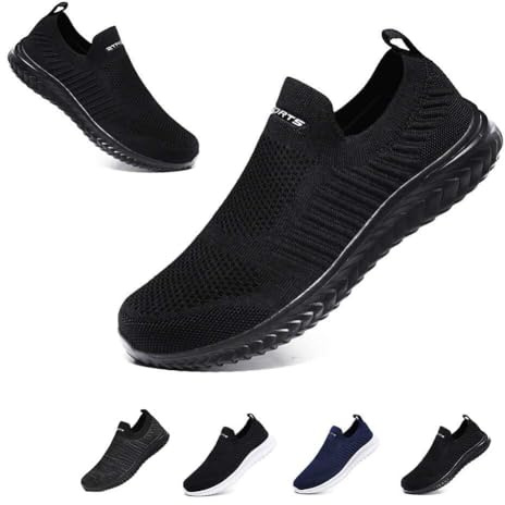 Hanani Slip On Sneakers Herren Damen Nurse Schuhe Walkingschuhe Outdoor Turnschuhe Sportschuhe Gym Bequem Leichte Schuhe Atmungsaktiv Freizeitschuhe Memory Foam Fitness Sporthalle