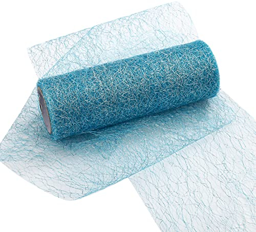 Tischläufer Rolle, Gold und Silber, Hochzeit & Party, Vlies für Weihnachten, DEK (Turquoise, 15 x 900 cm)