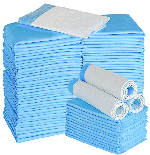 Waylyee Pet Training Pads 100 Einweg-Welpenunterlagen Hund WC Pee Pads Haus Training Matten Super Absorbent Odour Locking 33 x 45 cm