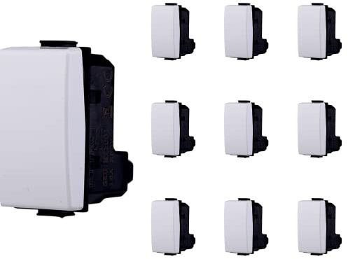 10 pcs Interruttore Unipolare, Compatibile Con Bticino Matix