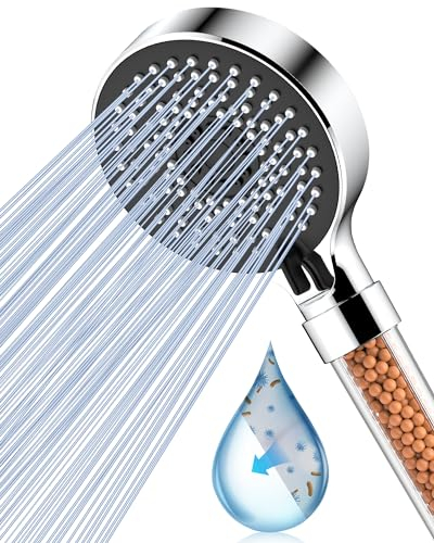 Magichome Shower Head, High Pressure 5 Modes Filter Shower Head, Universal Hard Water Softener Showerhead with Extra Replaceable Accessories