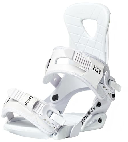 XCMAN Outdoors All-Mountain Snowboard Binding | Boot Size 9-12 (White, L)