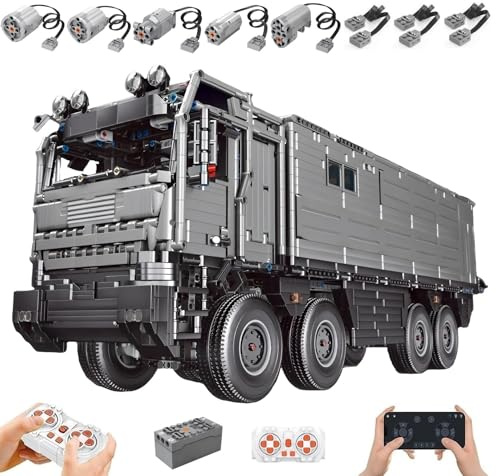 Technik Wohnmobil für Mercades, Mit 5 Motoren Set, Technik 8x8 LKW Modellbausatz, 6068 Teile Groß MOC Klemmbausteine Wohnwagen Set, Automodell Sammlerstück für Autofans, Keine Originalverpackung