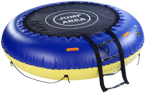 infactory Trampolin klein: 4in1-Trampolin für Wasser und Garten (refurbished) (für Kleinen Garten, Pool, aufblasbar)