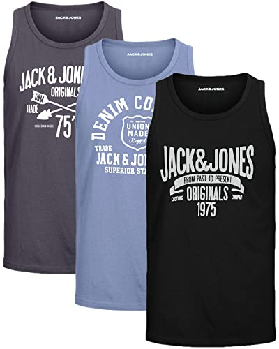 JACK & JONES Herren Tank-Tops Vielfältige Prints | Schmale Passform und atmungsaktive Baumwolle
