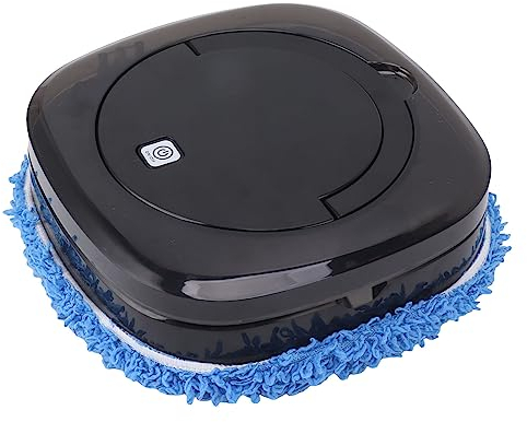 Aspiradora Robot, Combinación de Aspiradora y Fregona Inteligente Ultra Silenciosa con Tanque de Agua, Máquina de Fregona Completamente Automática Seca y Húmeda (Negro)