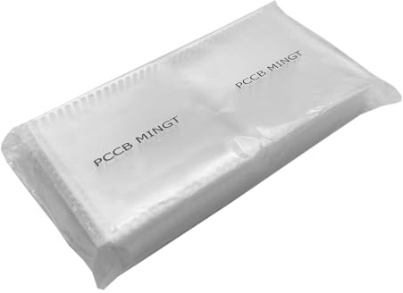 PCCB MINGT 50 PCS 2.5 x 2.5 (6.35cm x 6.35cm) Coin Flips | Clear PET Non-PVC Sleeves, Double Pocket Holders for Safe Long-Term Coin Storage