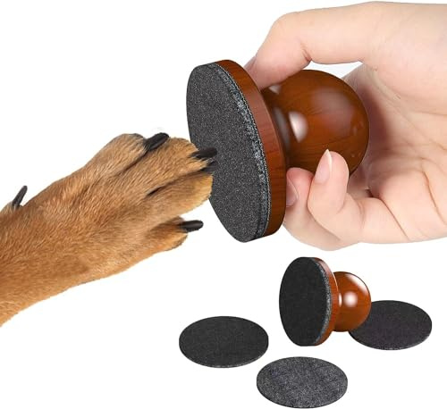 Hsthe Sea Haustier-Nagelfeile, manueller Hunde-Nagelschleifer, einfacher Nagelfeile-Stress mit austauschbarem Schleifpapier, Hunde-Kratzbrett-Trimmer-Set für Haustiere und Katzen