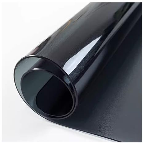 ALFAAL Schreibunterlage Klare, Transparente Schwarze Antirutschmatte Durchsichtige Tischdecke Zum Schutz Von Boden-TV-Schränken und Couchtischen (Color : 2.0mm Black, Size : 40x140cm/16x55in)