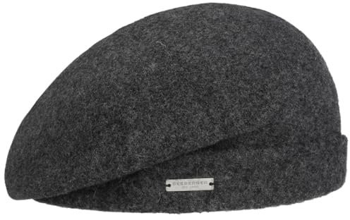 Seeberger Walkbaske mit Umschlag Wollbaske Damenbaske Winterbaske Damen - Herbst-Winter Winter - One Size anthrazit