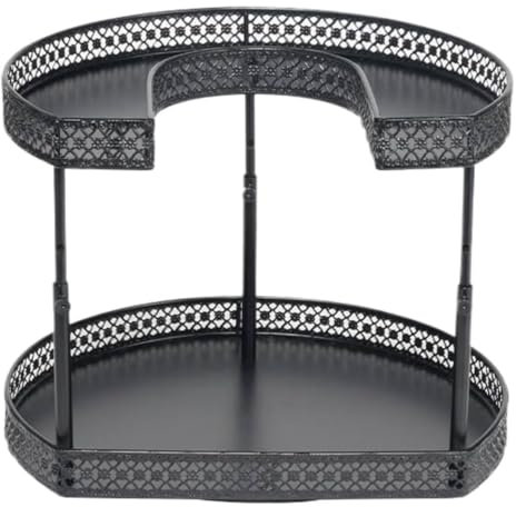 Gewürzhalter Gewürzständer Gewürz Regal 2-stufiger Gewürzregal-Organizer, Drehbares Gewürzregal Aus Metall Für Schrank, Speisekammer, Küche Gewürzregal
