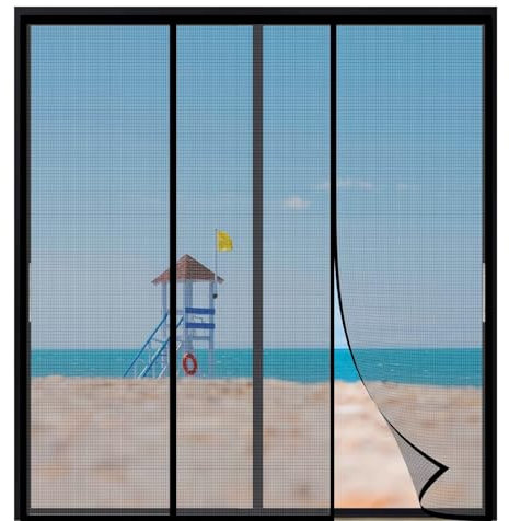 Magnetvorhang SelbstschließEnd - 145x230cm Insektenschutzvorhang Mit Magneten FüR Balkon- Und TerrassentüRen - Zur Einfachen Montage Ohne Bohren Schwarz