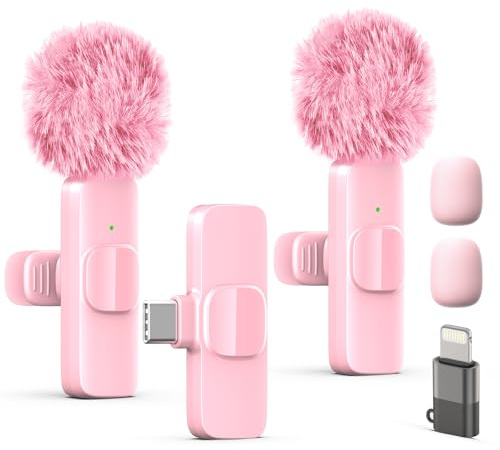 Labstandard Microphone cravate sans fil pour iPhone iPad, microphone léger et à clipser, Plug and Play, pour enregistrement, diffusion en direct, YouTube, Facebook, TikTok