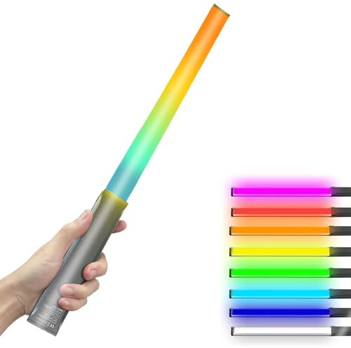 agreilduite RGB Handheld Led Video Light Wand Stick,Full Colors Led Photography Light,With Rechargeable Battery,Dimmable RGB Light Stick-3000k-5600k Adjustable,For Photography & Vlog