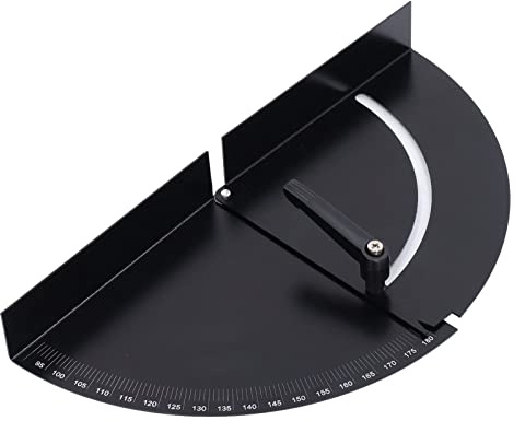 Variable Angle Fixture, Black Paint Finish, Calibration, Adjustable Screw, Clear Scale, Iron, Woodworking Tools (Protractor 180°)