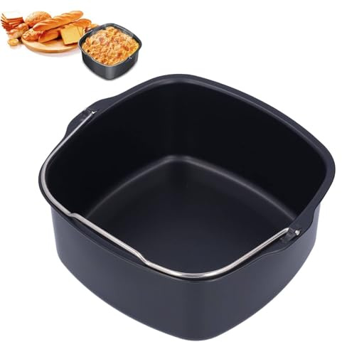 Beufee Barile per torta, Accessori per friggitrice ad aria Padelle per friggitrice ad aria Torte e pizza Friggitrice ad aria Barile per teglia Teglia per pizza in acciaio Barile per (18cm)