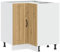 vidaXL Kitchen Corner Base Cabinet - Lucca Artisan Oak Engineered Wood - Adjustable Feet - 75.5 x 75.5 x 81.5 cm