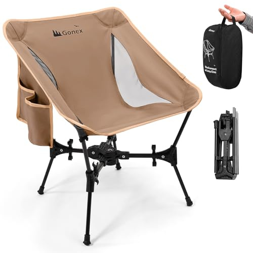 Gonex Portable Camping Chair, Compact Collapsible Backpacking Camp Chair