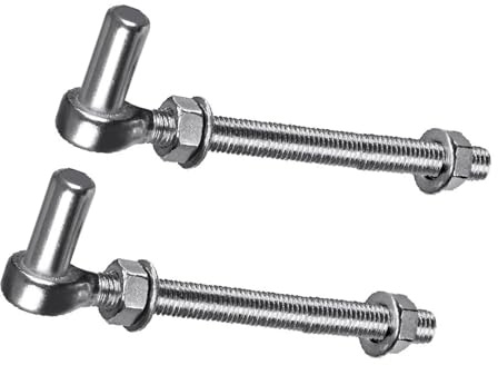 Bisagra de puerta J Bolt de acero con perno en J, fácil de instalar, bisagra de metal para hormigón y madera, mejora para puerta de granja y garaje