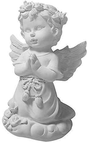Supvox 3St Kunstwerk Skulptur Engelfiguren mit Lichtern Engel Gartenstatue Ornamente Gartenfeen sfiguren Angel Harz-Ornament sfigur aus Harz Weiß