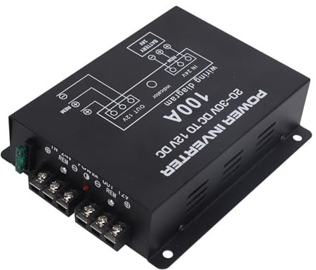 shenruifa DC 24V to 12V Step Down Converter, Voltage Reducer Converter with Temperature Control for Cars Trucks RVS SUVs Buses (100A)