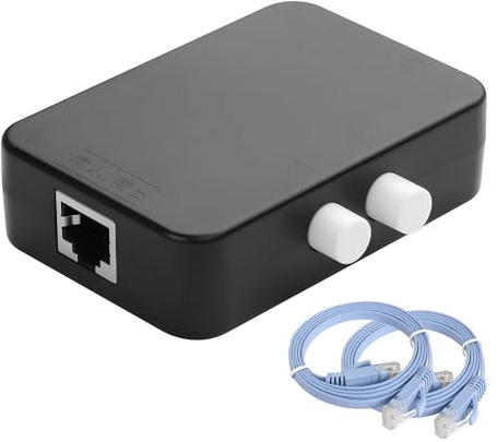 CERRXIAN Conmutador de red Gigabit, interruptor Ethernet de alta velocidad de 1000 Mbps, selector Ethernet pasivo, aislamiento físico seguro para redes domésticas y de oficina (negro)
