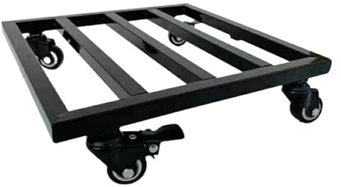 WUTIANBAO Pflanzenroller Rollbrett Quadratischer Schwarzer Pflanzenwagen Mit Rädern for Den Innen- Und Außenbereich Blumentopfwagen Pflanzenroller für Pflanzen(40cm)