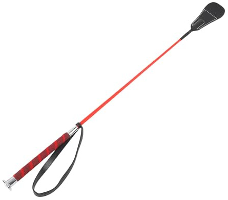 Asixxsix Reiten Crop für Pferde, 26.8inch PC-Faser-Stab und Leder Reitsport Peitsche Reiten Crop mit Gummi Handgelenk Riemen für die Ausbildung und Haustier