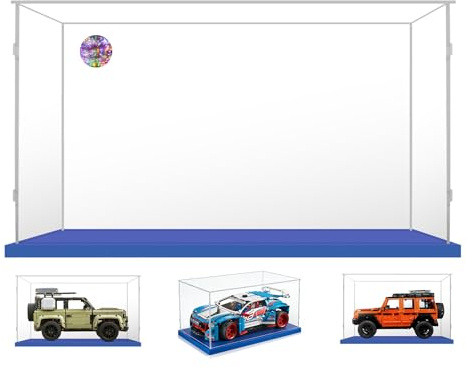 50x25x30 Vitrina para Coche Escala 1/10 Lego Land Rover Defender 42110 Coche de Rally 42077 Mercedes-Benz G 500 42177