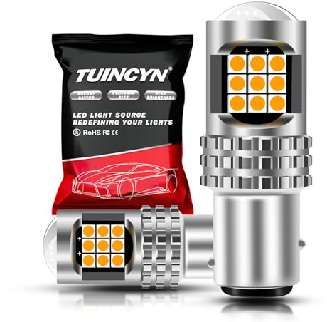 TUINCYN 1157 BAY15D P21/5W Lampadina LED, Luci Freno 12V 24V 6000K Bianco, per Luci Diurne, Indicatori di Direzione, Luci Di Posizione,Fanali Posteriori, 2 Lampadine