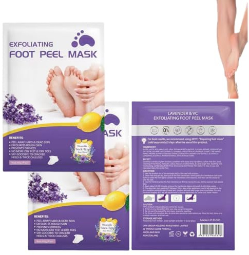 Peeling-Fußmaske, feuchtigkeitsspendende und aufhellende Fußmaske, pflegt trockene Haut, entfernt Hornhaut und Schwielen