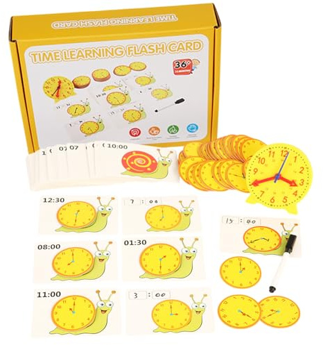 Learning Clock - Time Teaching Watch | Educational Clocks | Kids Time Aid | Style Early Development Toy with Movable Hands | Classroom Clock for STEM Activity 3+ Years Boys Girls