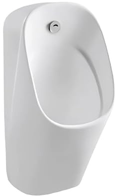 Belvit Urinal mit Sensor, Rückwandanschluss, Keramik, 30 x 59 x 33, 5 cm, berührungslose Spülung, batteriebetriebener Sensor, kratzfeste Oberfläche, Wandmontage, Weiß Matt