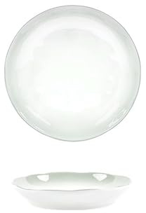 Dessous émaillé en céramique, couleur unie, plats créatifs, plat rond exquis de 17,8 cm de profondeur