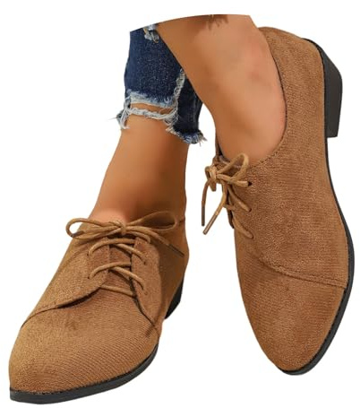 Generisch Oxford Zapatos para mujer, traje, zapatos de barco, elegantes, vintage, de piel, con cordones, para negocios, para traje regional, zapatos de charol, zapatos de vela, zapatos individuales
