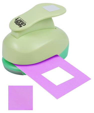 UCEC Perforatrice quadrata 3,18 x 3,18 cm – Punzonatrice quadrata Heavy Duty per creazione di biglietti, scrapbooking e diario, punzonatrice di carta ideale per tappetini fotografici, etichette regalo