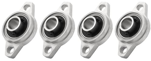 Reeatel 4 Pezzi KFL001 12Mm nel Lega di Autoallineanti Blocchetto di Cuscino Flangia Cuscinetto Alloggiamento Rombico del Cuscinetto