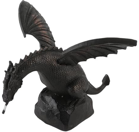 Garden Statues Ornament, Garden Dragon Statue Fountain Dragon Ornament Resin Water Feature Sculpture, Large Patinated Bronze Gothic Decor Statue (Picture customization)